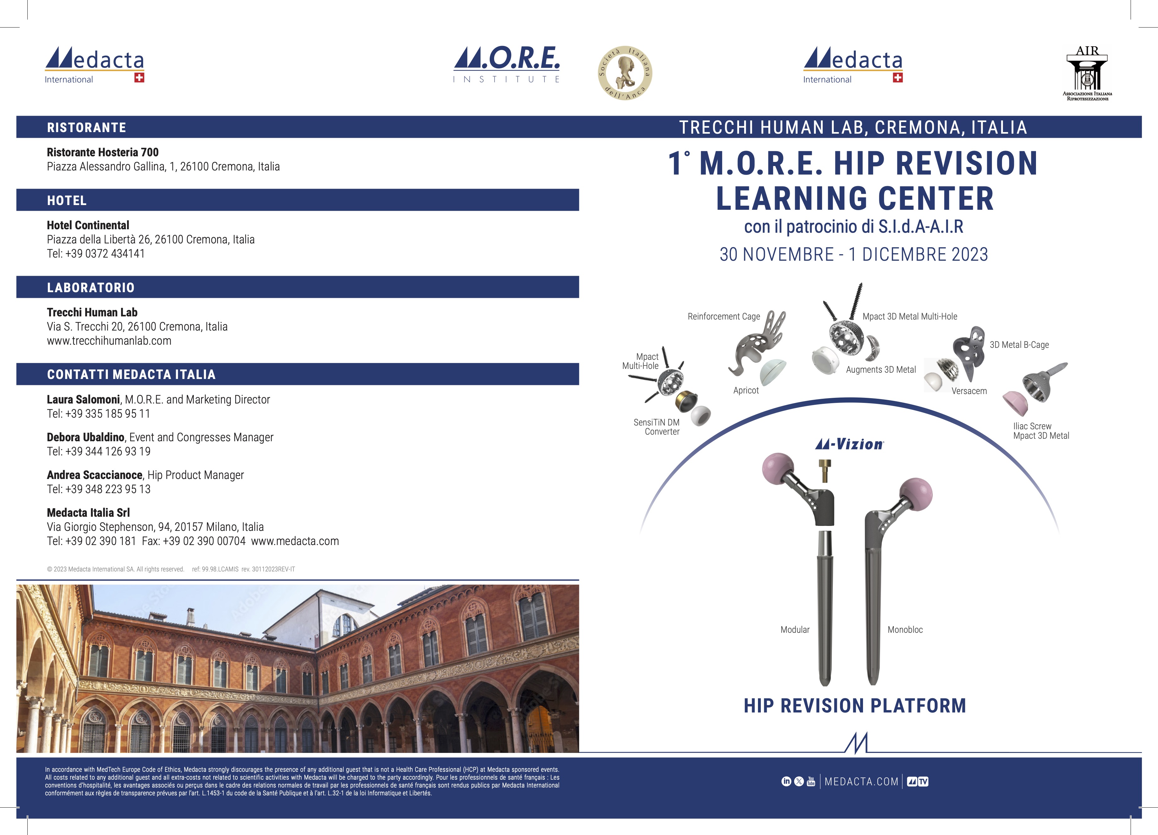 1° M.O.R.E. HIP REVISION LEARNING CENTER
